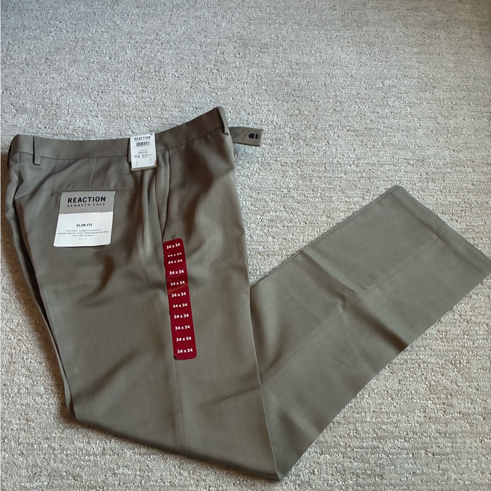 Kenneth Cole Reaction Men's  Dress Pants color oatmeal 34w*34L